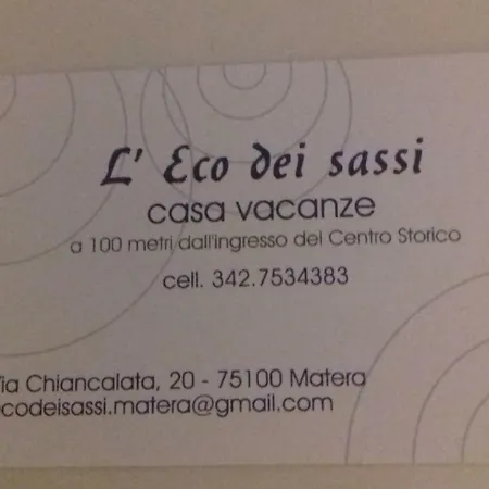 L'eco Dei Sassi Holiday home Matera